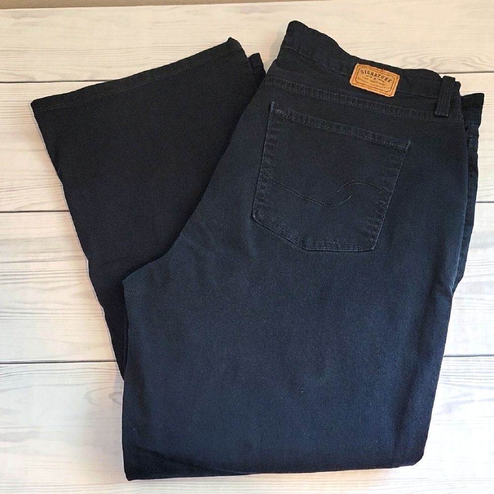 Levi's Black Denim Signature Series Mid-Rise Bootcut Jeans Womens 18S